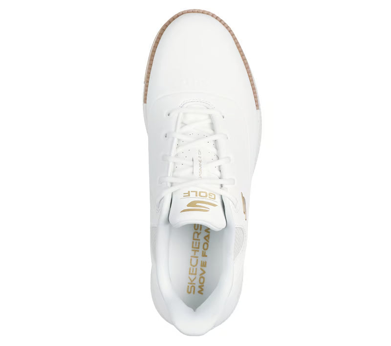 SKECHERS WOMEN'S JASMINE 2 -- WHITE/GOLD