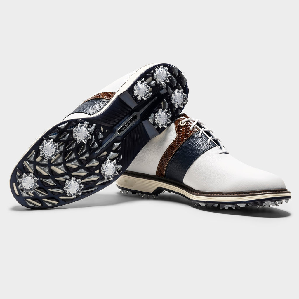 FOOTJOY PREMIERE SERIES PACKARD LX -- WHITE/NAVY/CHESTNUT