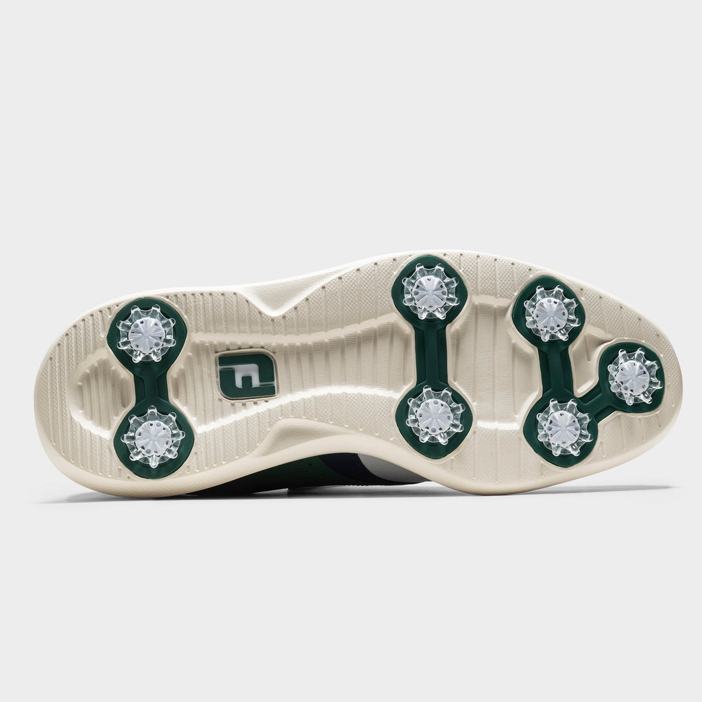 FOOTJOY TRADITIONS LE -- WHITE/NAVY/GREEN