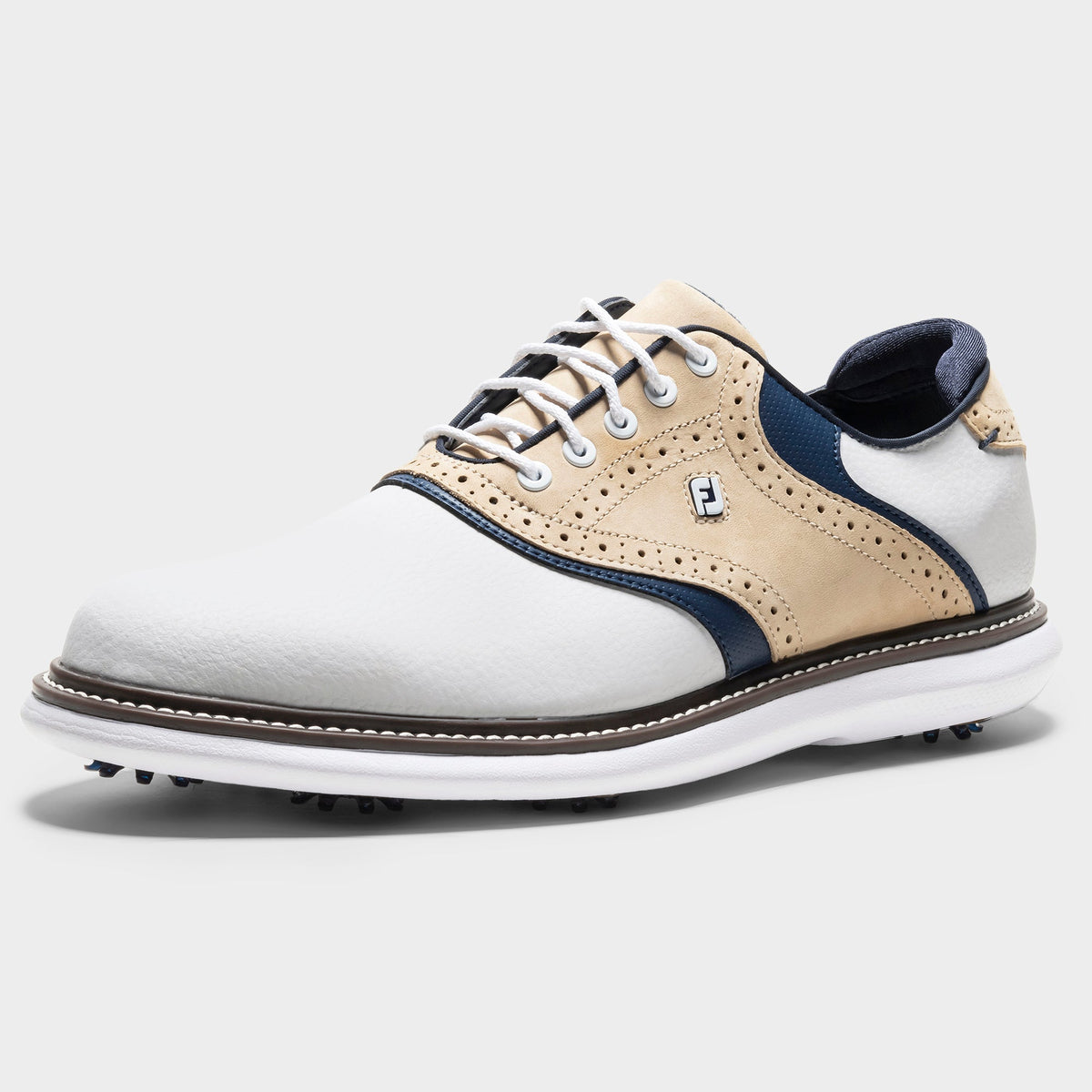 FOOTJOY TRADITIONS LE -- WHITE/KHAKI/NAVY