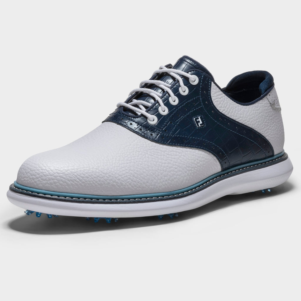 FOOTJOY TRADITIONS -- WHITE/PEACOAT BLUE