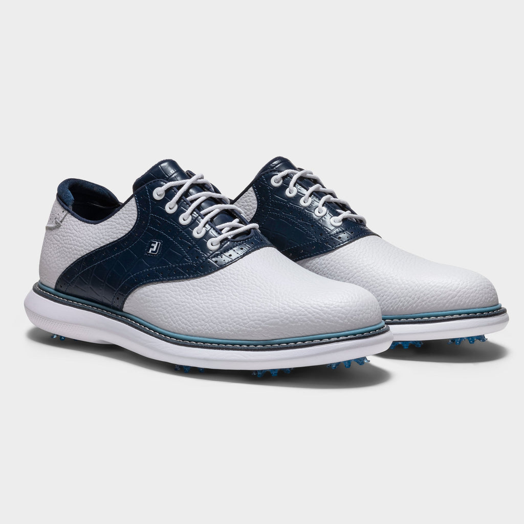 FOOTJOY TRADITIONS -- WHITE/PEACOAT BLUE