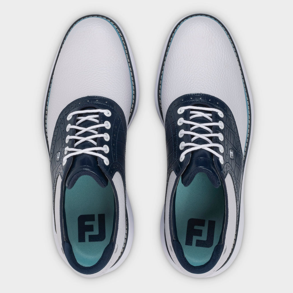 FOOTJOY TRADITIONS -- WHITE/PEACOAT BLUE